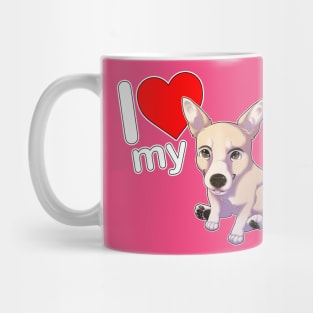 I love my chihuahua - cream Mug